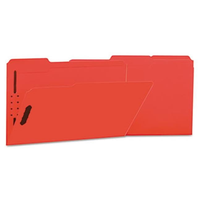 Manila Folders, 2 Fasteners, .33 Tab, Legal, Red, 50-BX - Walmart.com