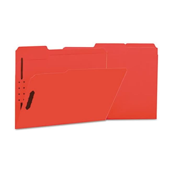 Manila Folders, 2 Fasteners, .33 Tab, Letter, Red, 50-BX - Walmart.com