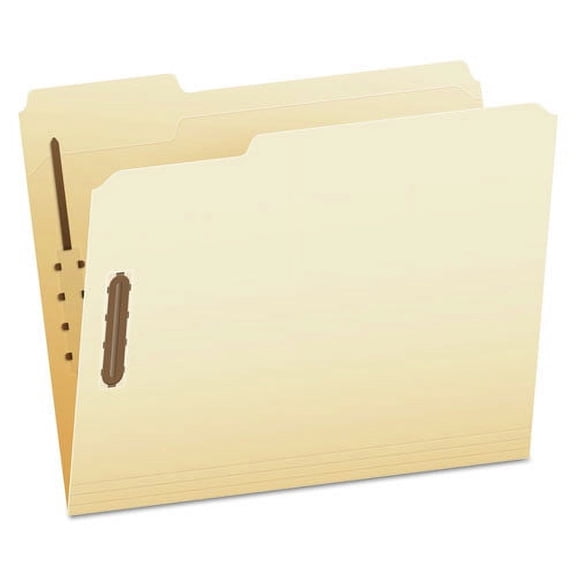 Manila Folders With Two Fasteners, 1/3-Cut Tabs, Letter Size, 50/box | Bundle of 5 Boxes