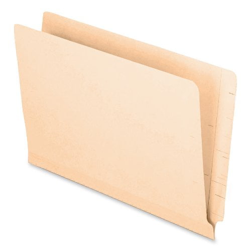 Pendaflex 11230EE Straight Tabs Letter Size Laminated Spine Shelf File Folders - Manila (50/Box)