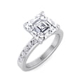 thumbnail image 1 of Manila - Moissanite Asscher Cut Lab Diamond Engagement Ring With Channel Set Sidestones, 1 of 3