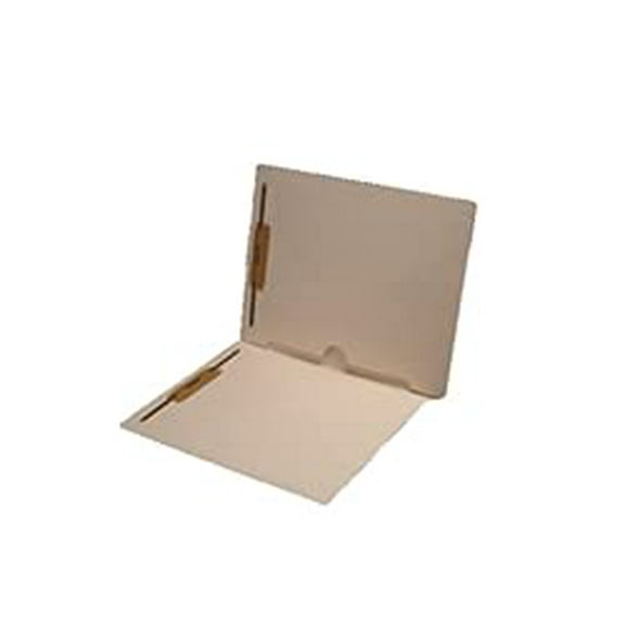 Manila Pocket Folders - 11pt, 2 Top Fasteners & Full Inside Back Pocket, Drop Front, 3/4"W Reinforced End Tab