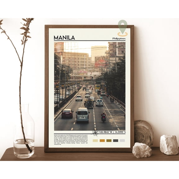 Manila Print, Vintage Poster, Manila Wall Art, Manila Poster, Manila Photo, Manila Poster Print, Manila Wall Decor, Manila Philippines Wall Art, Modern Wall Decor, 12x18 UNFRAMED