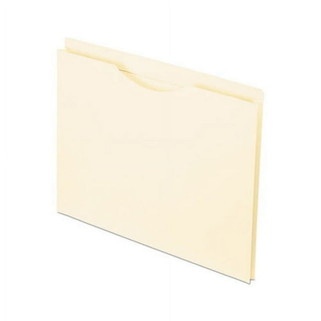 Manila Reinforced File Jackets 2Ply Straight Tab, Letter Size, Manila