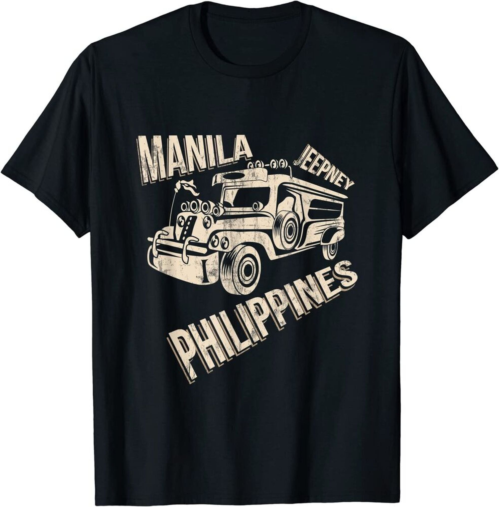 Manila Retro Pinoy Philippines Jeepney TShirt Free Shipping