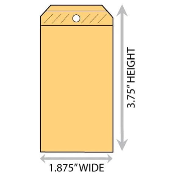 Manila Shipping Tags 1.875" x 3.75" - 2000 Pack - Heavy Duty 13pt Stock - Unstrung Brown Tags with Mylar Reinforcement for Secure Mailing & Inventory