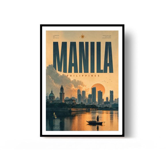 Manila Travel Print Philippines Wall Decor