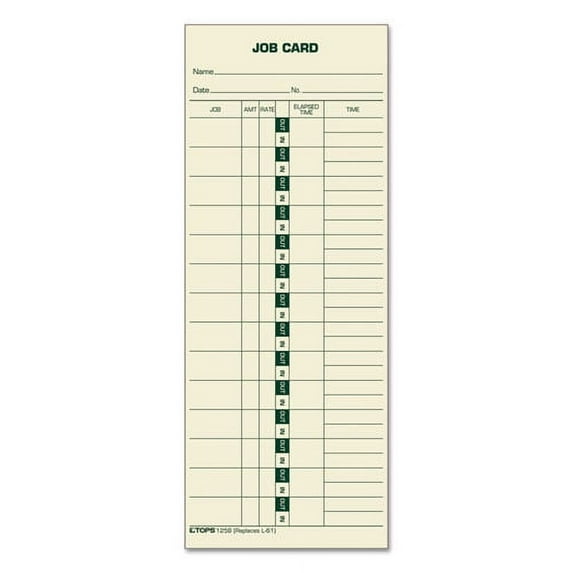 "Manilla Job Cards, Replacement For 15-800622/l-61, One Side, 3.5 X 9, 500/box | Bundle of 10 Boxes"