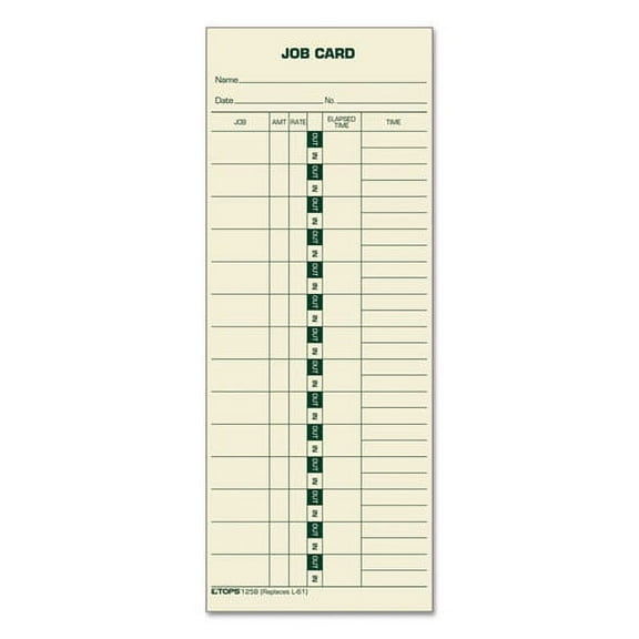 "Manilla Job Cards, Replacement For 15-800622/l-61, One Side, 3.5 X 9, 500/box | Bundle of 2 Boxes"