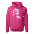 thumbnail image 1 of Manilyn Monroe Skull Face and Body Tattoo | Mens Pop Culture Hooded Sweatshirt Graphic Hoodie, Fuschia, 3XL, 1 of 4