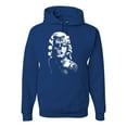 thumbnail image 1 of Manilyn Monroe Skull Face and Body Tattoo | Mens Pop Culture Hooded Sweatshirt Graphic Hoodie, Royal, Small, 1 of 4