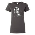 thumbnail image 1 of Manilyn Monroe Skull Face and Body Tattoo | Womens Pop Culture Graphic T-Shirt, Charcoal, Large, 1 of 4