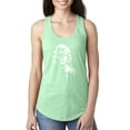 thumbnail image 1 of Manilyn Monroe Skull Face and Body Tattoo | Womens Pop Culture Jersey Racerback Tank Top, Mint, X-Large, 1 of 4