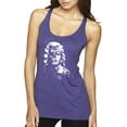 thumbnail image 1 of Manilyn Monroe Skull Face and Body Tattoo | Womens Pop Culture Premium Tri-Blend Racerback Tank Top, Purple Rush, Medium, 1 of 4