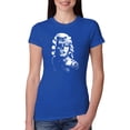 thumbnail image 1 of Manilyn Monroe Skull Face and Body Tattoo | Womens Pop Culture Slim Fit Junior Tee, Royal, Large, 1 of 4