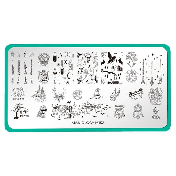 Maniology Bewitched Wizards Welcome (m152) Stainless Steel Nail Stamping Plate for Unisex