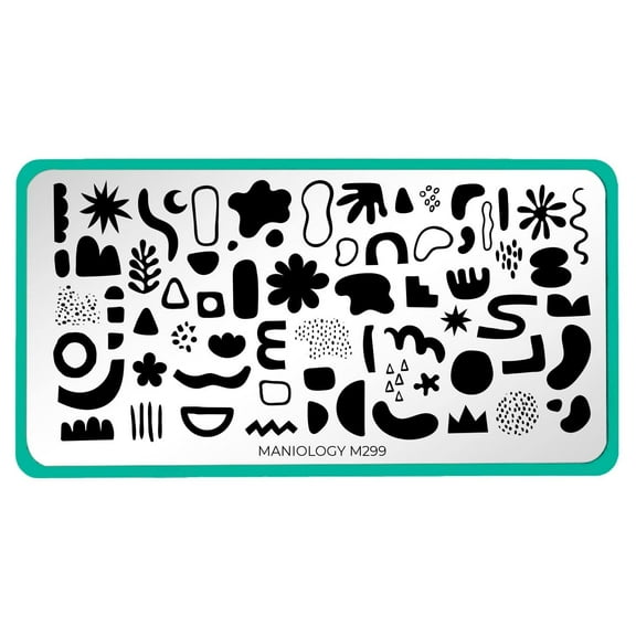 Maniology Special FX Contours (M299) Stainless Steel Nail Stamping Plate for Unisex