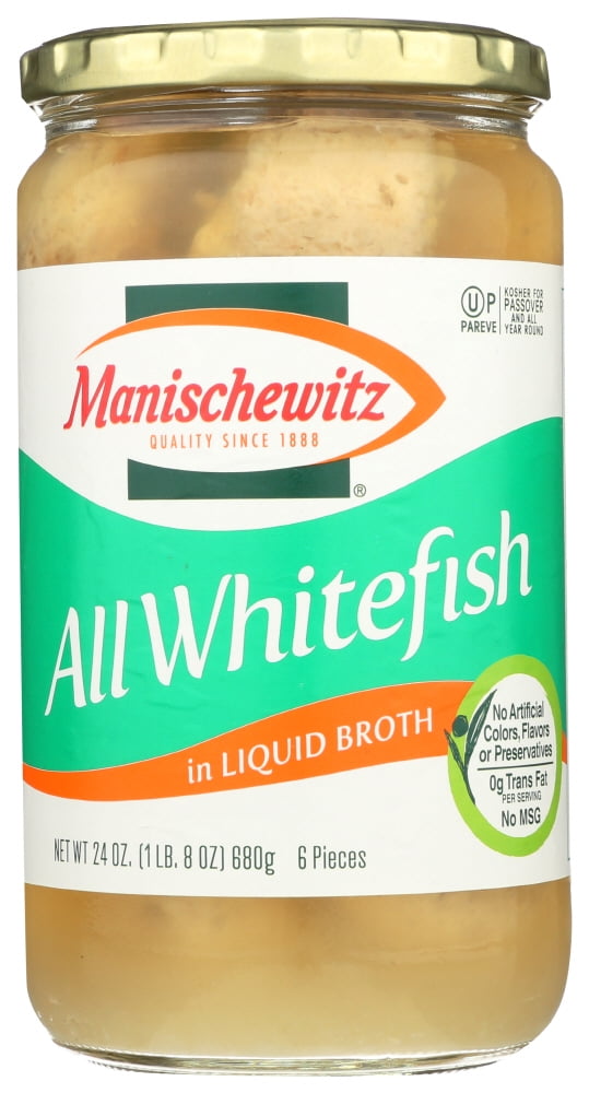 Manischewitz All Whitefish In Liquid Broth, 24 Oz