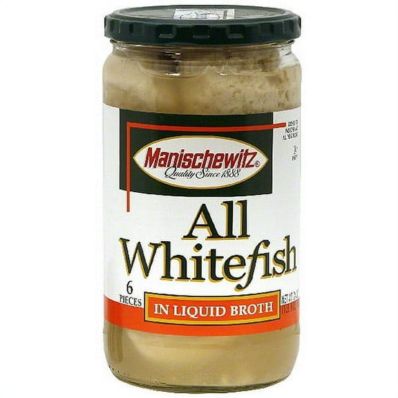 Manischewitz All Whitefish In Liquid Broth, 24 oz (Pack of 6)