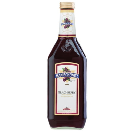 Manischewitz Blackberry Fruit Wine, Kosher Wine, 1.5L Glass Bottle
