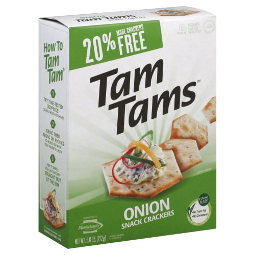 Pack of 12 Manischewitz Cracker Snack Tam Tam Onion 9.6 oz