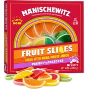 Manischewitz Candied Fruit Slices in a Gift Box, 8oz, Made with Real Fruit Juice, Gluten Free, No High Fructose Corn Syrup, Kosher For Passover & Year Round Use