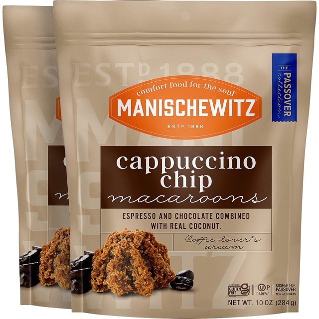 Manischewitz Cappucino Chip Macaroons, TMA3 10 oz (2 Pack) Coconut