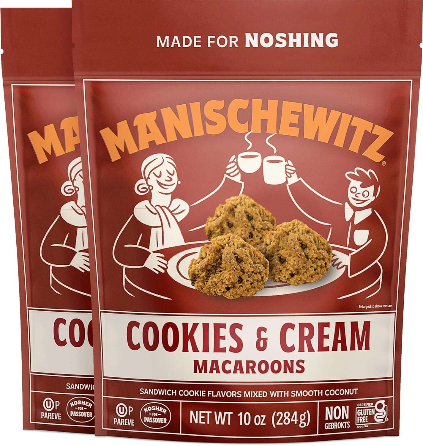 Manischewitz Cookies N' Cream Macaroons, 10oz (2 Pack) | Coconut ...