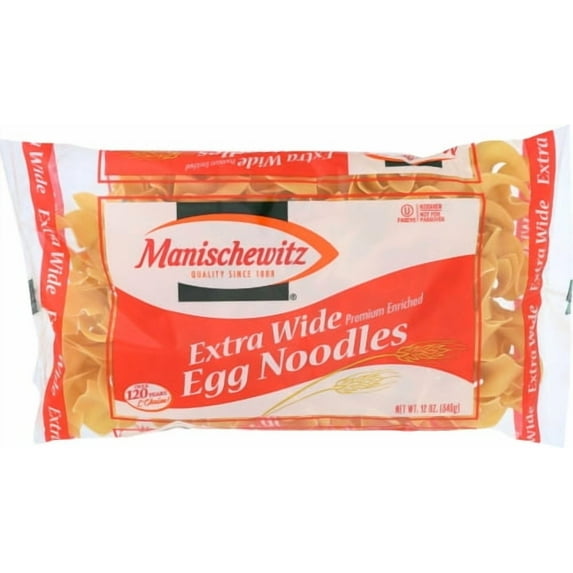 Manischewitz Egg Noodles Extra Wide 12 oz (Pack of 12)