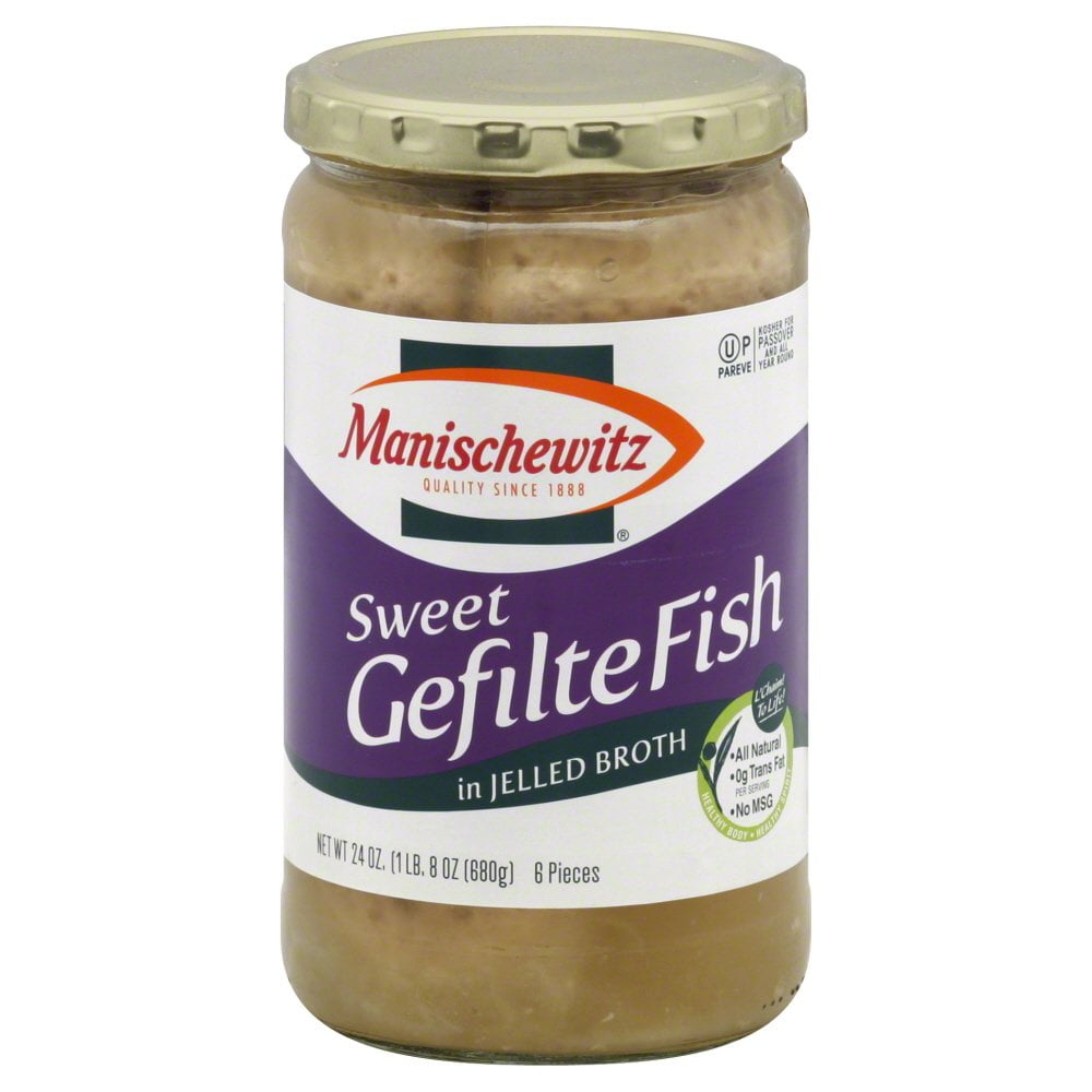 Manischewitz Fish Gefilte Sweet (Pack of 6) 24 oz