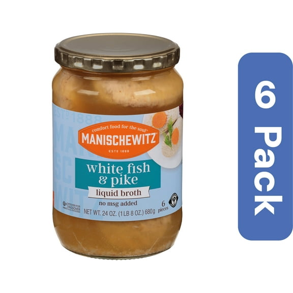 Manischewitz Fish Pike & White Liquid Broth 24 oz (Pack of 6)