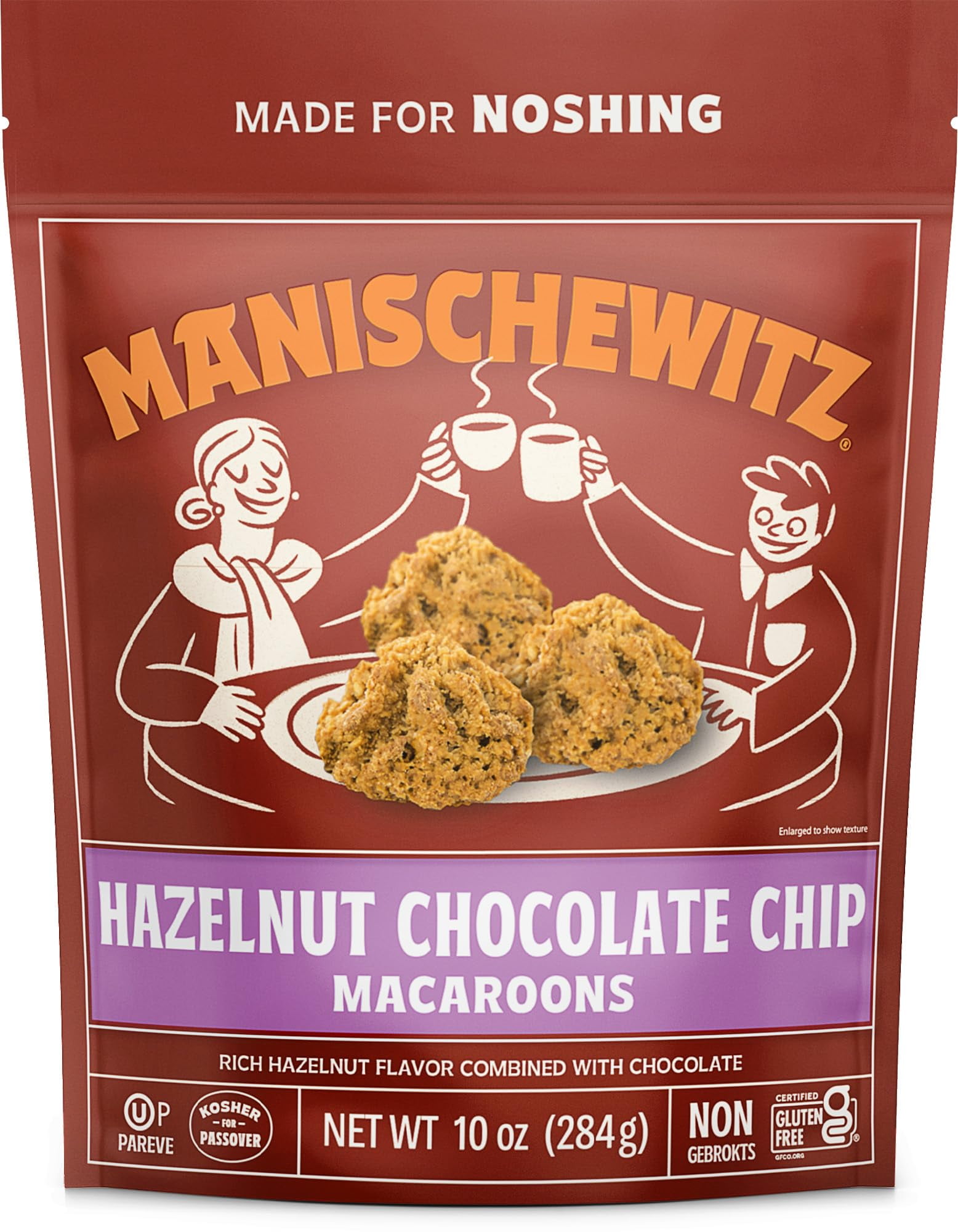 Manischewitz Hazelnut Chocolate Chip STF9 Macaroons, 10oz Coconut