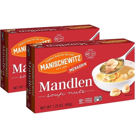 Manischewitz Mandlen Soup Nuts 1.75oz 2 Pack Gluten Free, Low Calorie, Sugar Free, Kosher for Passover