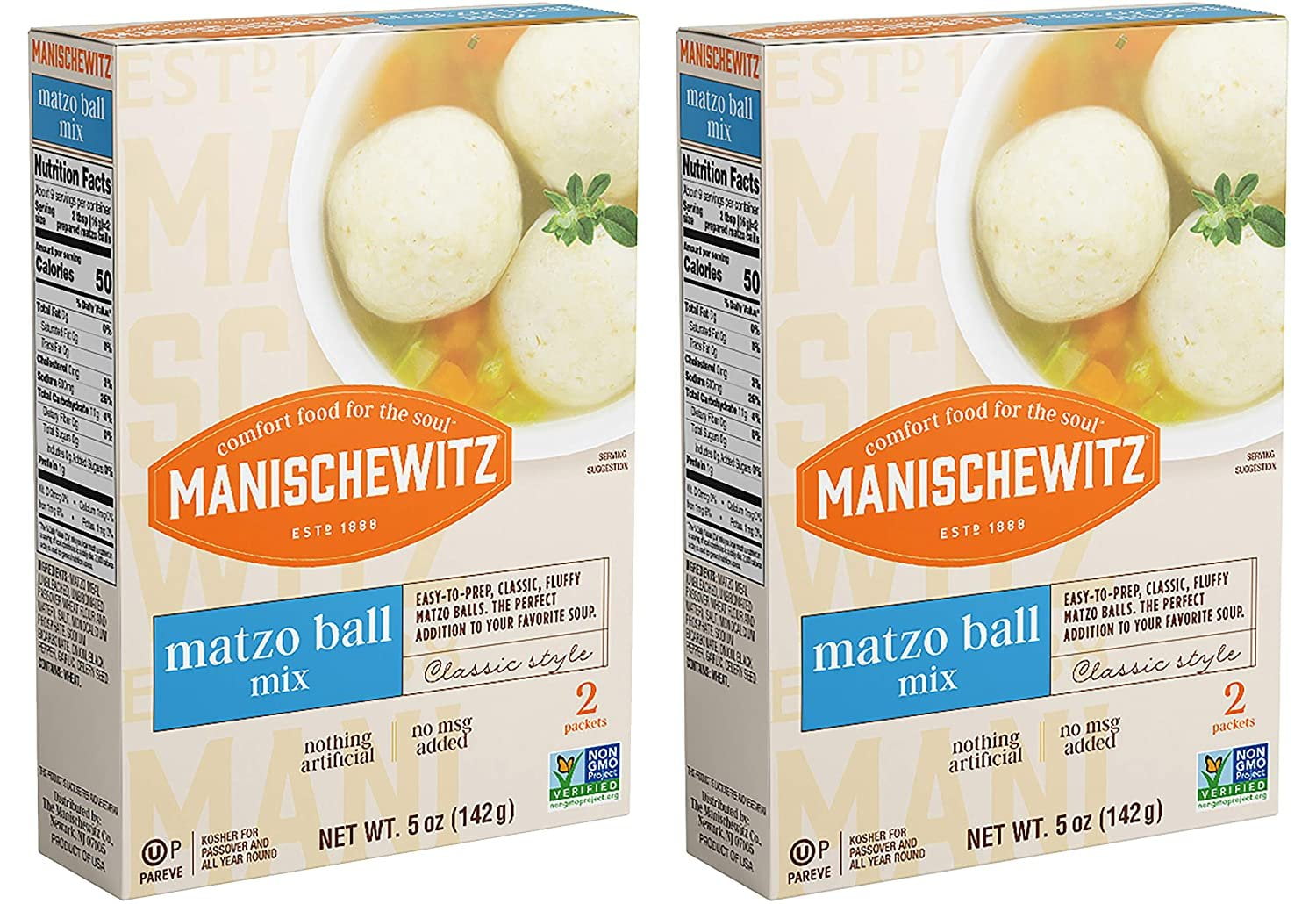 Manischewitz Matzo Ball Mix, 5 Oz. (3 Pack) Easy Prep | Kosher for Passover  | Nothing Artificial | No MSG | Classic Fluffy Texure