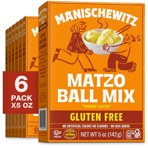 Manischewitz Matzo Ball Mix, Gluten Free - 5 Ounce Pack of 6