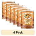 (6 pack) Manischewitz Matzo Meal Kosher For Passover Canister, 16 Ounce