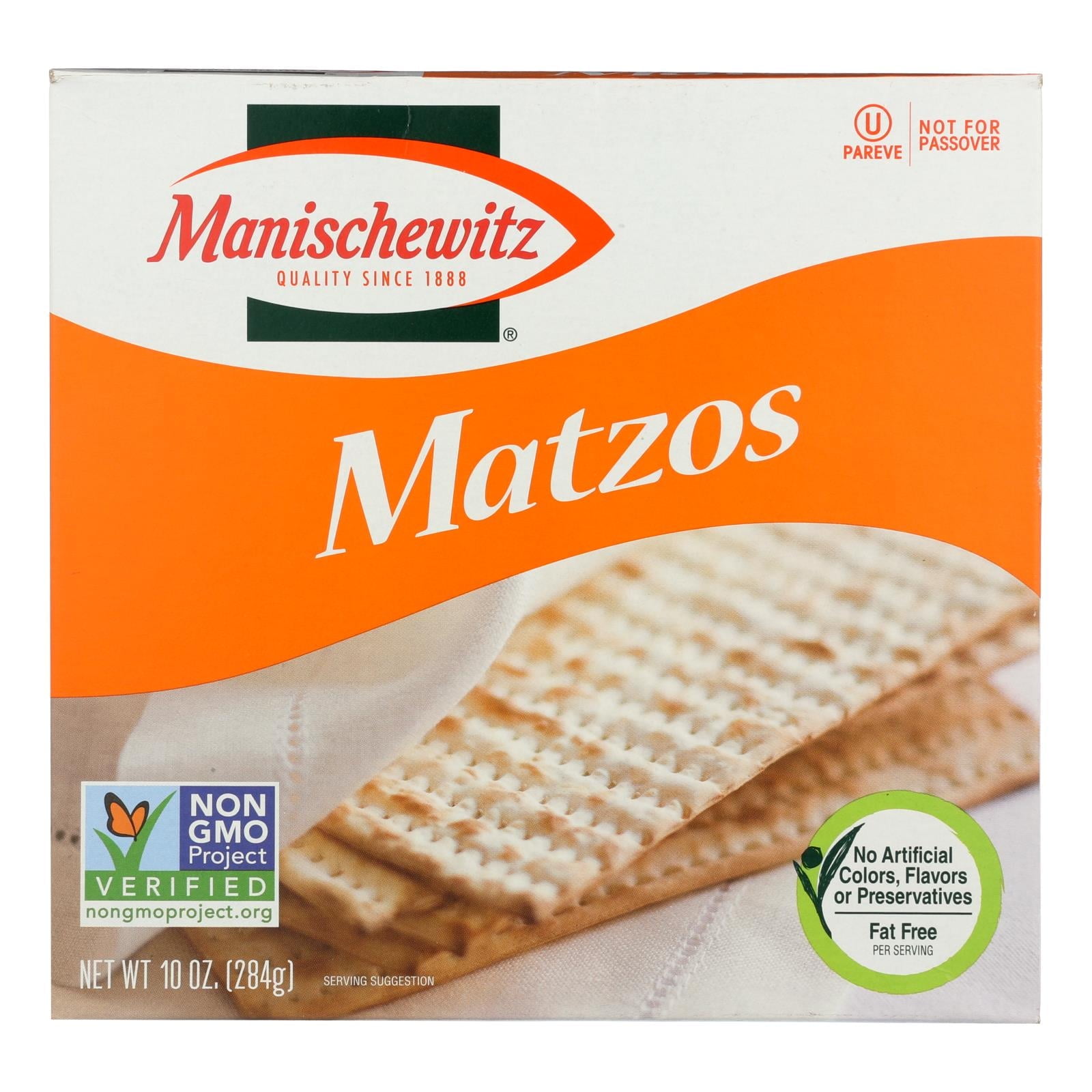Manischewitz Unsalted Matzos Crackers, Authentic Kosher Food for ...