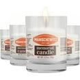 thumbnail image 1 of Manischewitz One Day Glass Yahrzeit Memorial Candle, Unscented, White, 4 Pack, 1 of 1