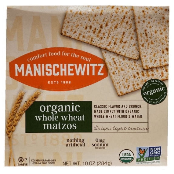 Manischewitz Organic Matzos - 10 oz Pack of 4