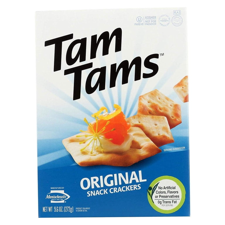 タムズ　tam’s 55包 Manischewitz Original Tam Tams Snack Cracker, 9.6 Ounce - 12 per
