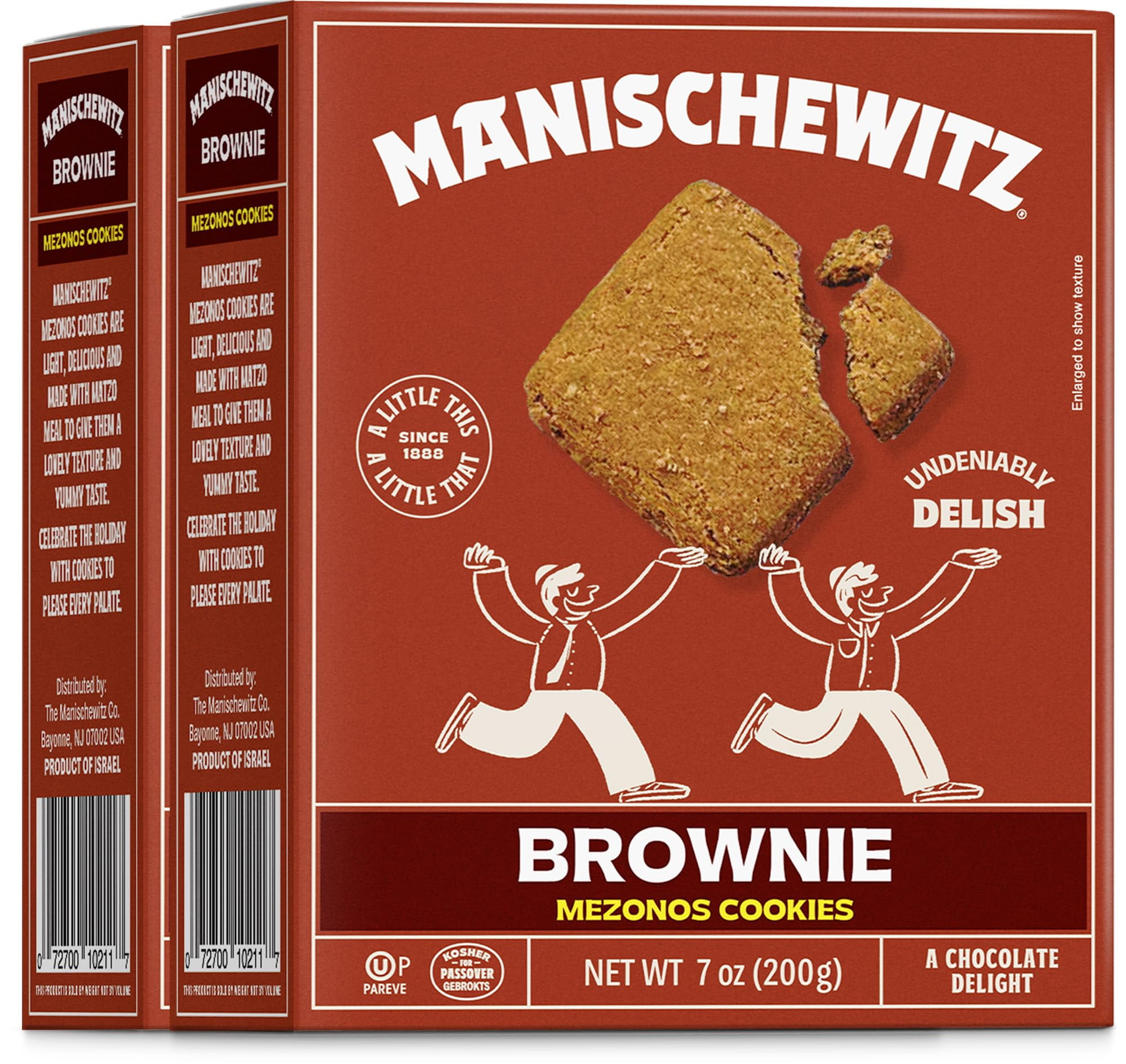Manischewitz Passover Chocolate Brownie AIF4 Cookies, 7 oz (2 Pack