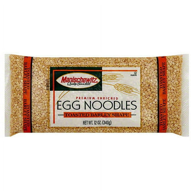 Manischewitz Premium Enriched Toasted Barley Shape Egg Noodles, 12 oz (Pack of 12)