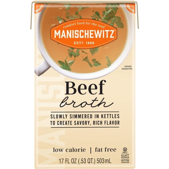 Manischewitz - Savory Beef Broth - 17 FO, Case of 12