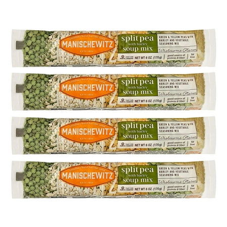 Manischewitz Split Pea With Barley Soup, 6 Ounce Pack of 4