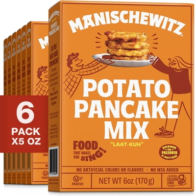 Manischewitz Sweetened Potato Pancake OIF8Mix, Zero MSG, Gluten Free, 6 Oz (Pack of 6)