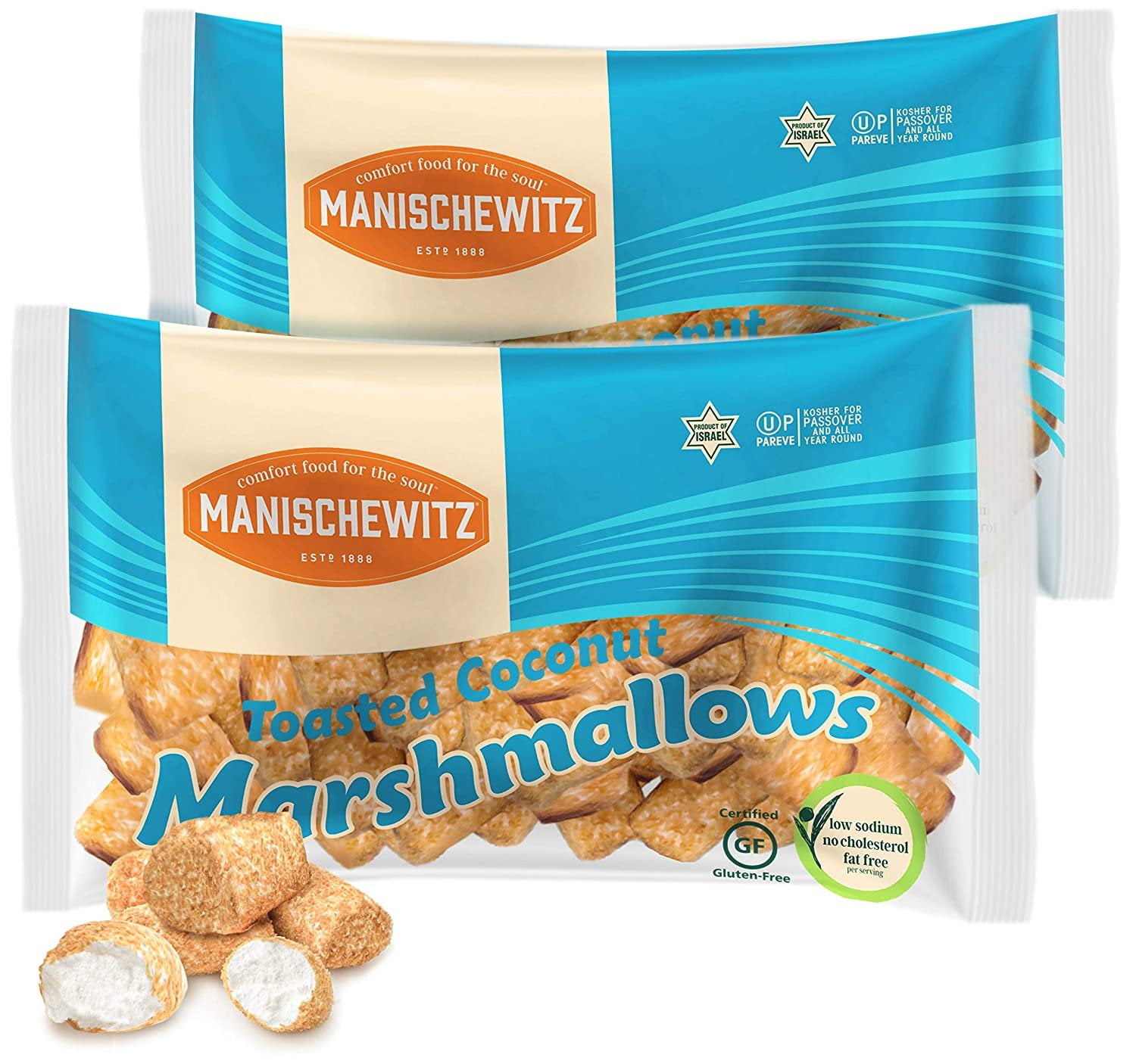 Manischewitz Toasted Coconut Marshmallows 10oz 2 Pack, Kosher for