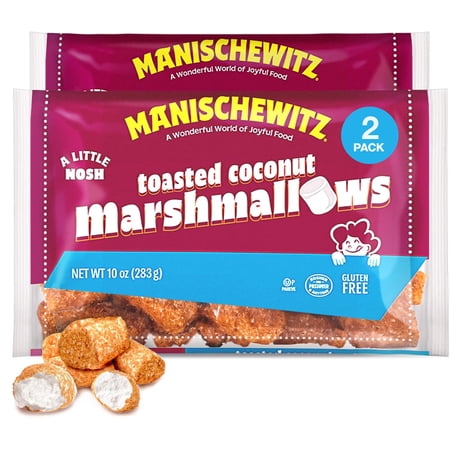 Manischewitz Toasted Coconut Marshmallows 10oz 2 Pack, Kosher for Passover