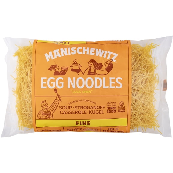 (12 pack) Manischewitz Fine Egg Noodles, 12 oz bag