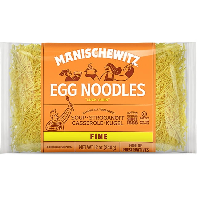 Manischewitz Traditional Fine Egg Noodles 12oz Bag 1 Pack Certified Kosher for Year around Use
