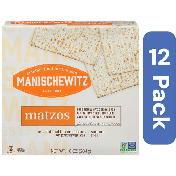 Manischewitz Unsalted Matzo 10 oz (Pack Of 12)